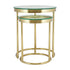 Hudson 2pc Nest End Table Gold - Clear Glass