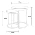 Hudson 2pc Nest End Table Gold - Clear Glass