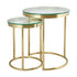 Hudson 2pc Nest End Table Gold - Clear Glass