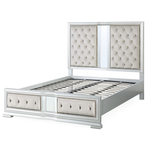 Antara King Bed - Silver