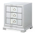 Antara 3 Drawer Bedside - Silver