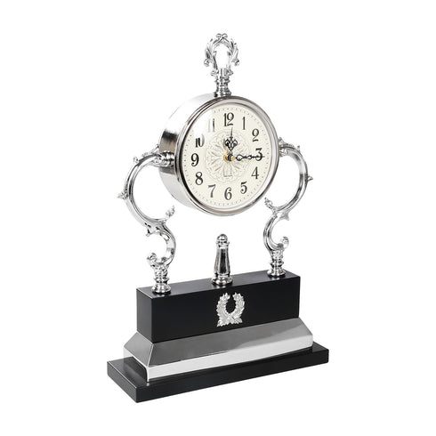 Silver Crown Clock