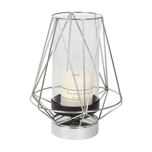 Diamond Style Candle Holder - Silver