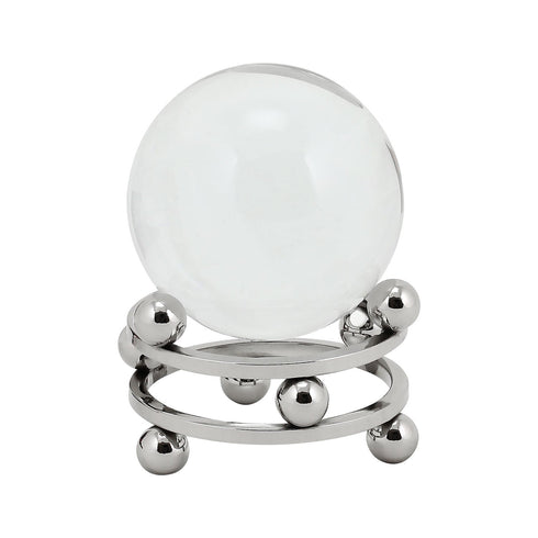 Silver Galaxy Crystal Ball Stand