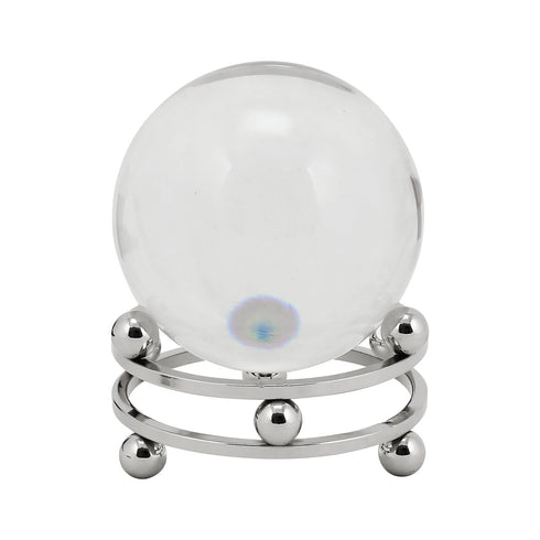 Silver Galaxy Crystal Ball Stand