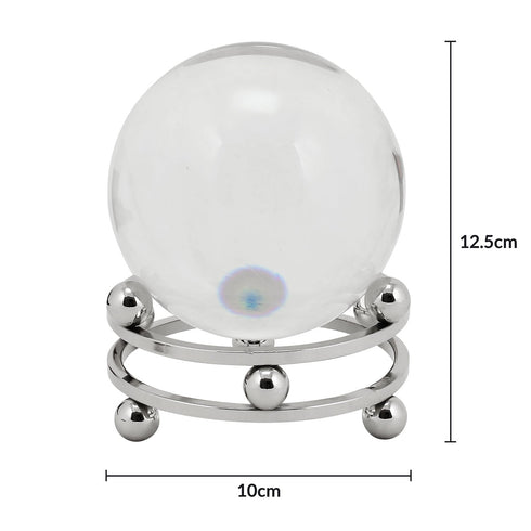 Silver Galaxy Crystal Ball Stand