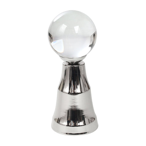 Silver Pillar Crystal Ball Stand