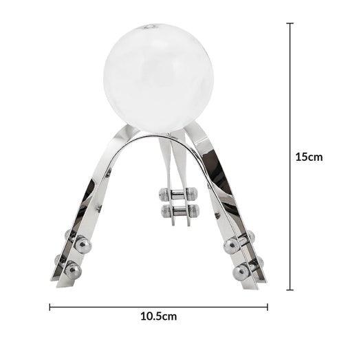 Silver Loop Crystal Ball Stand