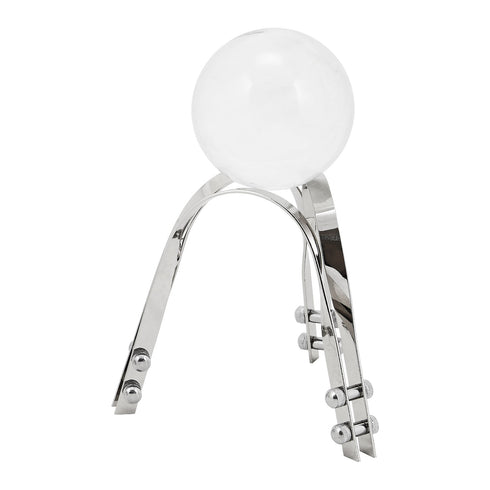 Silver Loop Crystal Ball Stand