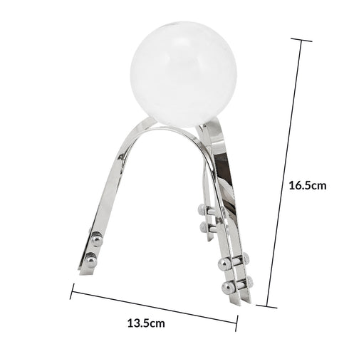 Silver Loop Crystal Ball Stand
