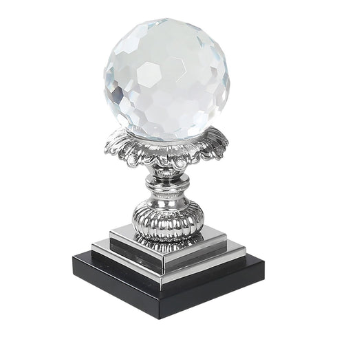 Silver Grand Crystal Ball Stand Small
