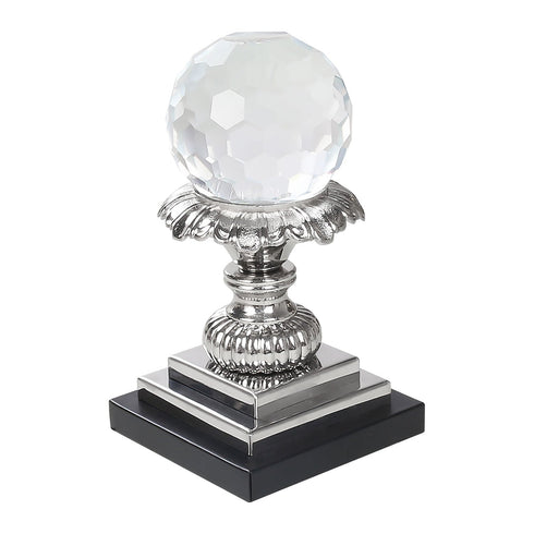 Silver Grand Crystal Ball Stand
