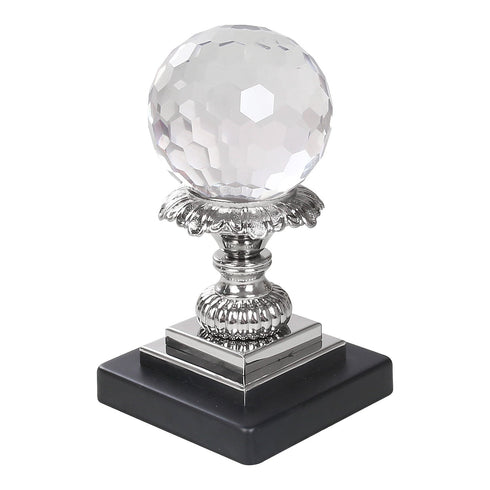 Silver Grand Crystal Ball Stand