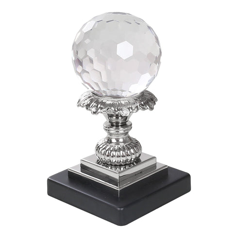 Silver Grand Crystal Ball Stand
