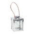 Chrome & Tan Leather Strap Lantern