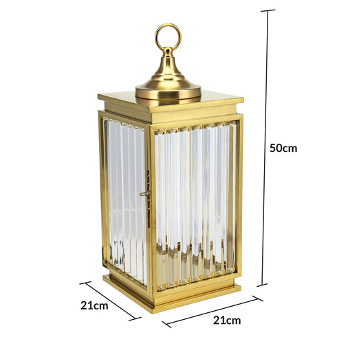 Gold Glass Lantern