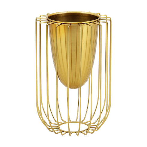 Gold Cage Vase