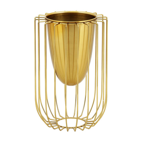 Gold Cage Vase
