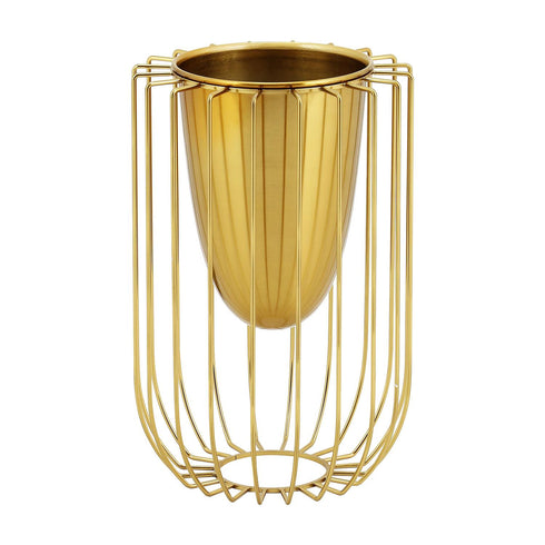 Gold Cage Vase