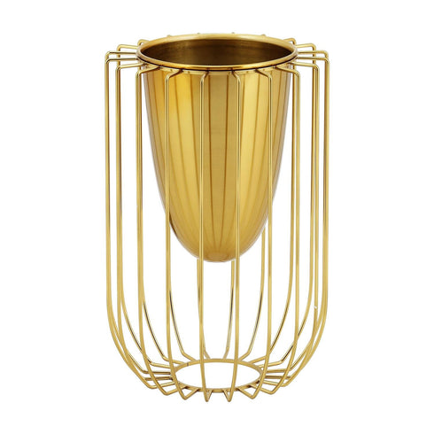 Gold Cage Vase