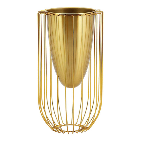 Gold Cage Vase