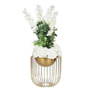 Gold Round Caged Vase