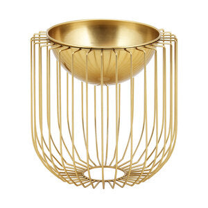 Gold Round Caged Vase