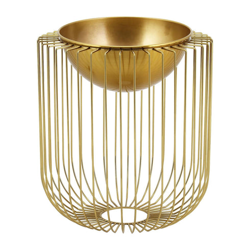 Gold Round Caged Vase