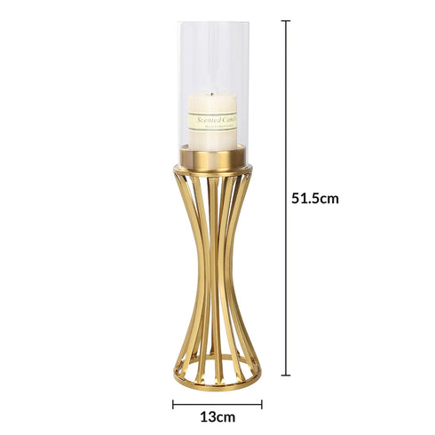 Pillar Candle Holder - Gold