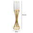 Glass Caged Candle Holder - Gold