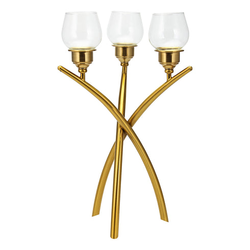 Gold Tripod Candle Holder