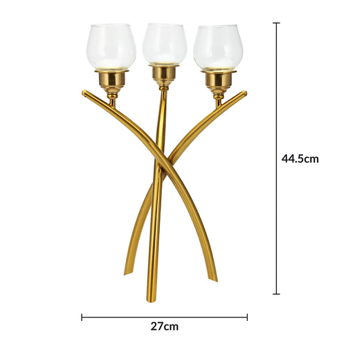 Gold Tripod Candle Holder