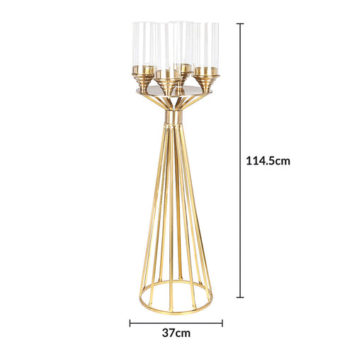 Candela Floor Candle Holder - Gold Tall
