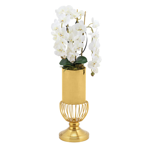Cage Bottom Gold Vase