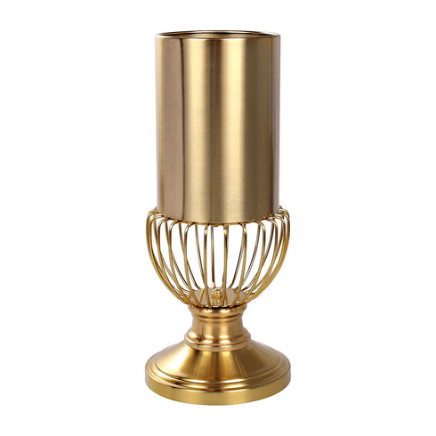 Cage Bottom Gold Vase