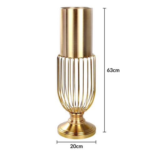 Cage Bottom Gold Vase