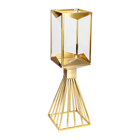Square Candle Holder - Gold