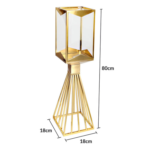 Square Candle Holder - Gold
