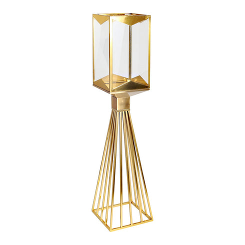 Square Candle Holder - Gold