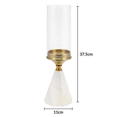 Marble Base Candle Holder - Gold