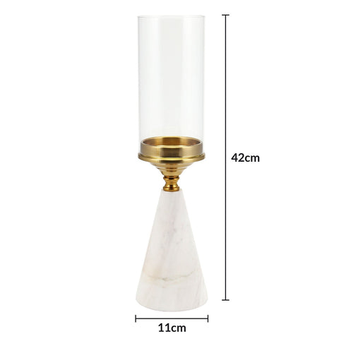 Marble Base Candle Holder - Gold