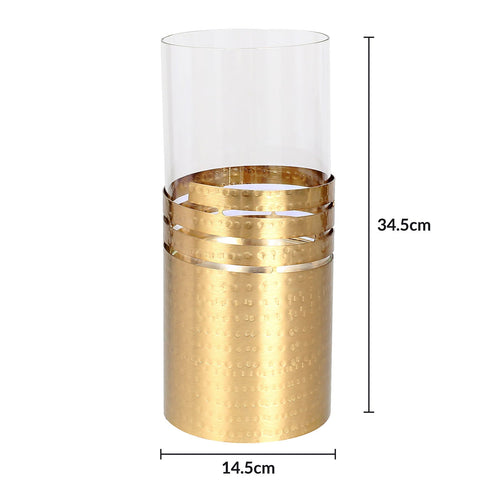 Dimple Ring Candle Holder - Gold