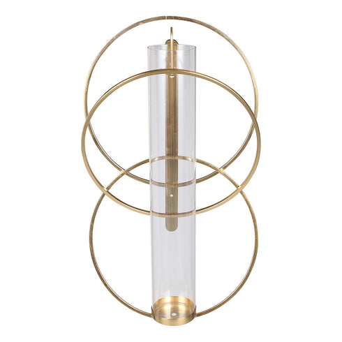 3 Ring Wall Candle Holder - Gold