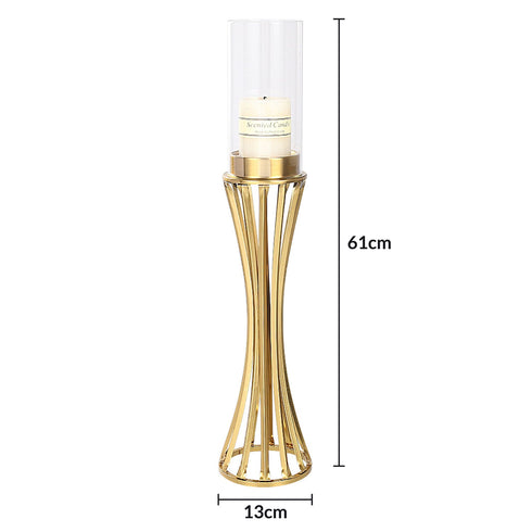 Pillar Candle Holder - Gold