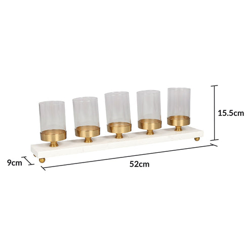 Marble Candle Holder - Gold