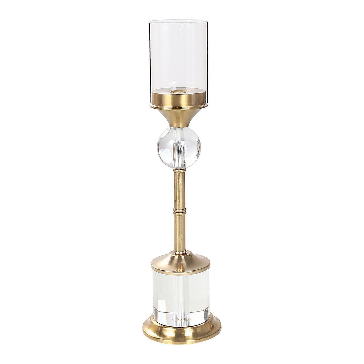 Crystal Ball Candle Holder Gold My Home Rocks