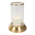 Chrome Base Candle Holder - Gold