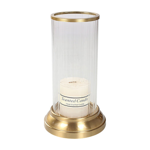 Chrome Base Candle Holder - Gold