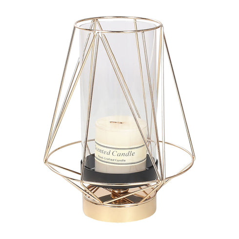 Diamond Style Candle Holder - Gold