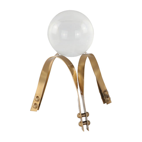 Gold Loop Crystal Ball Stand